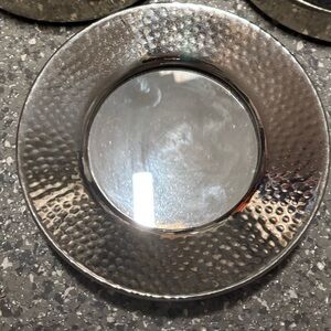 Silver Hammered Mirror Wall Hangings